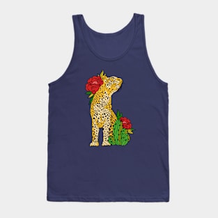 Leopard and Roses Tank Top